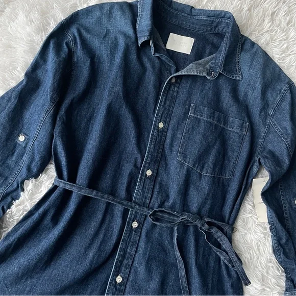 Citizens of Humanity Kayla Tie-Waist Denim Shirt Dress - Picture 3 of 14